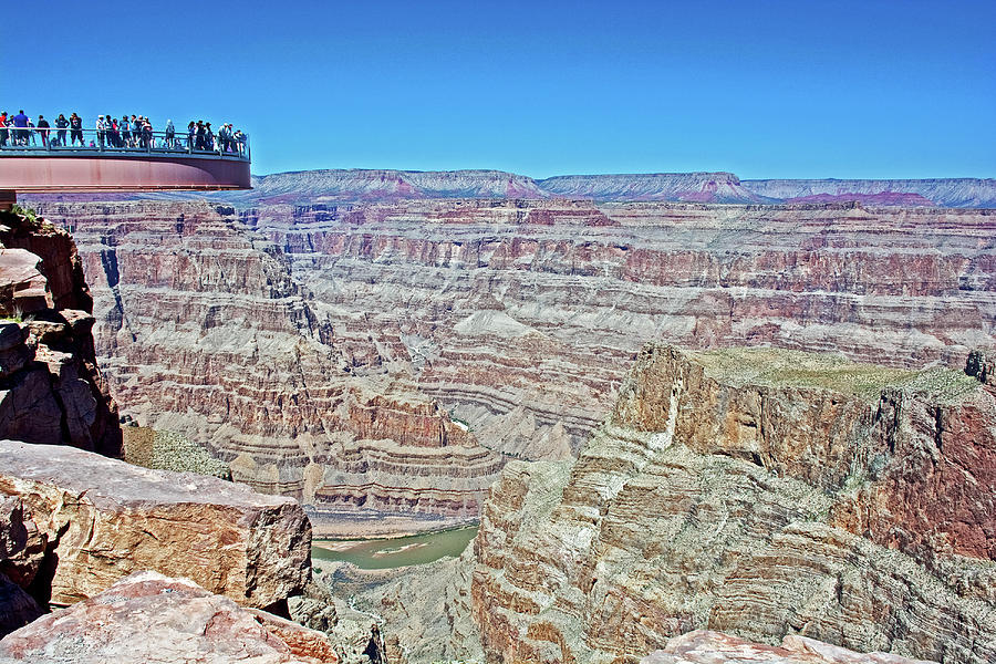 Skywalk at Eagle Point in Grand Canyon West, Arizona  #2 Photograph by Ruth Hager