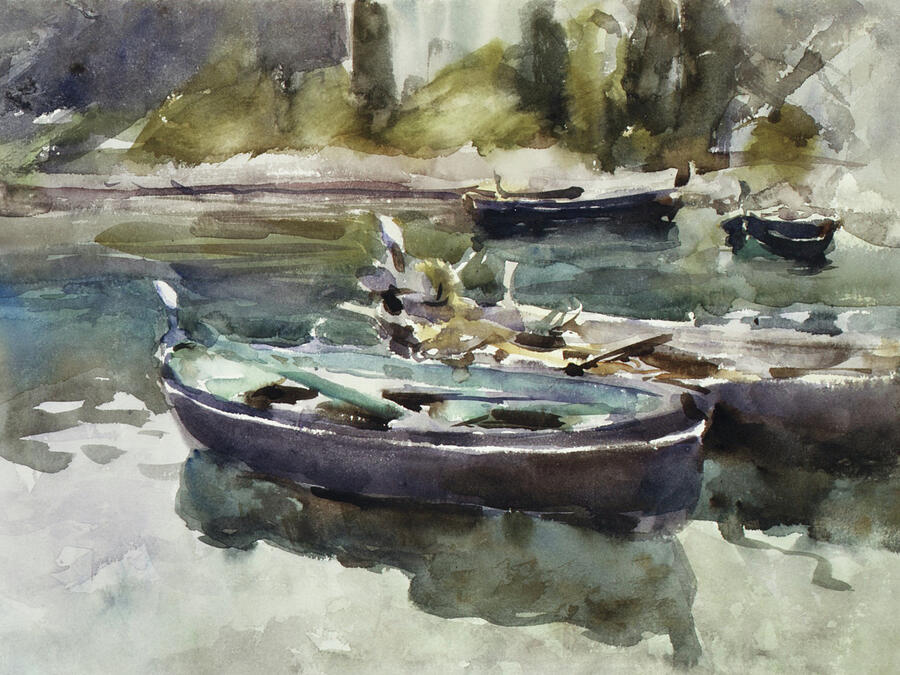 Small Boats, from 1913 Drawing by John Singer Sargent