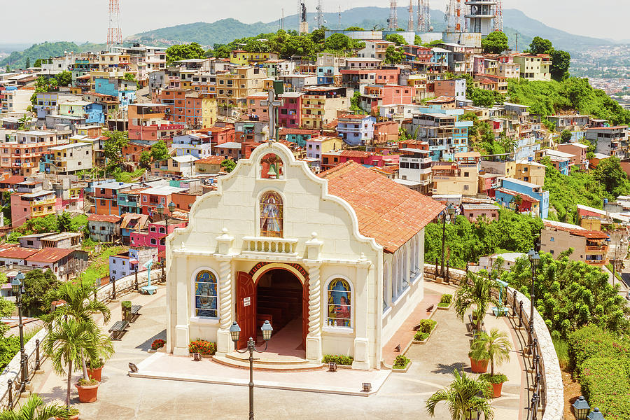 Small Catholic Chapel in Cerro Santa Ana Guayaquil #2 Photograph by Marek Poplawski