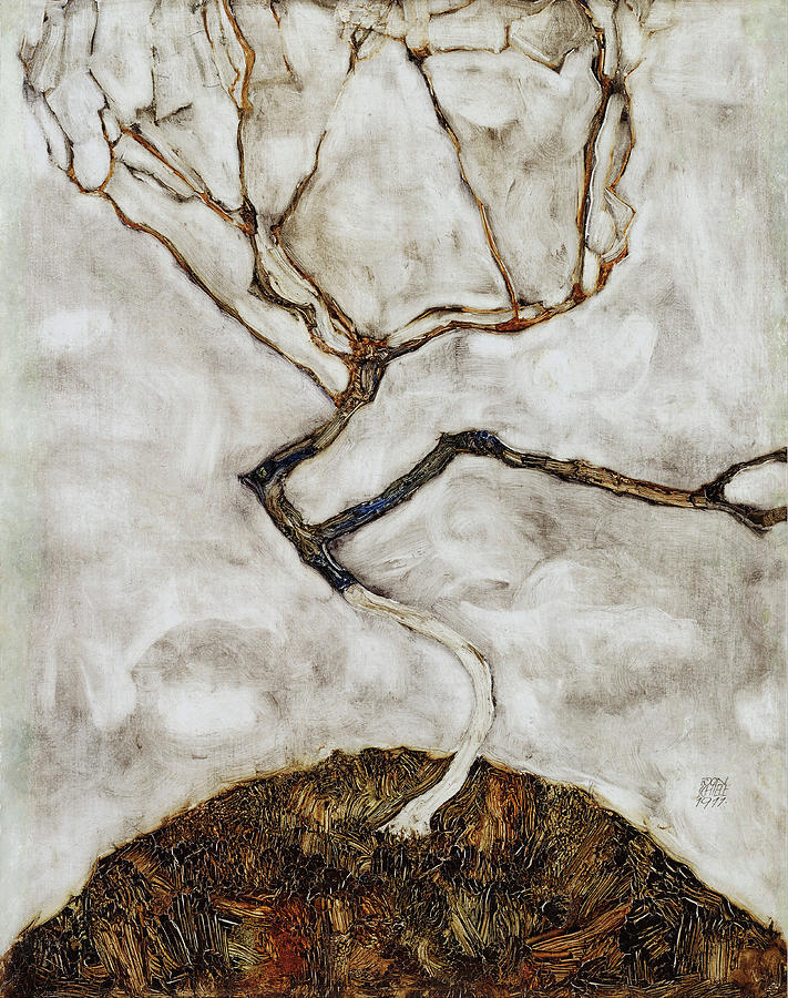 Egon Schiele Painting - Small Tree in Late Autumn #2 by Egon Schiele