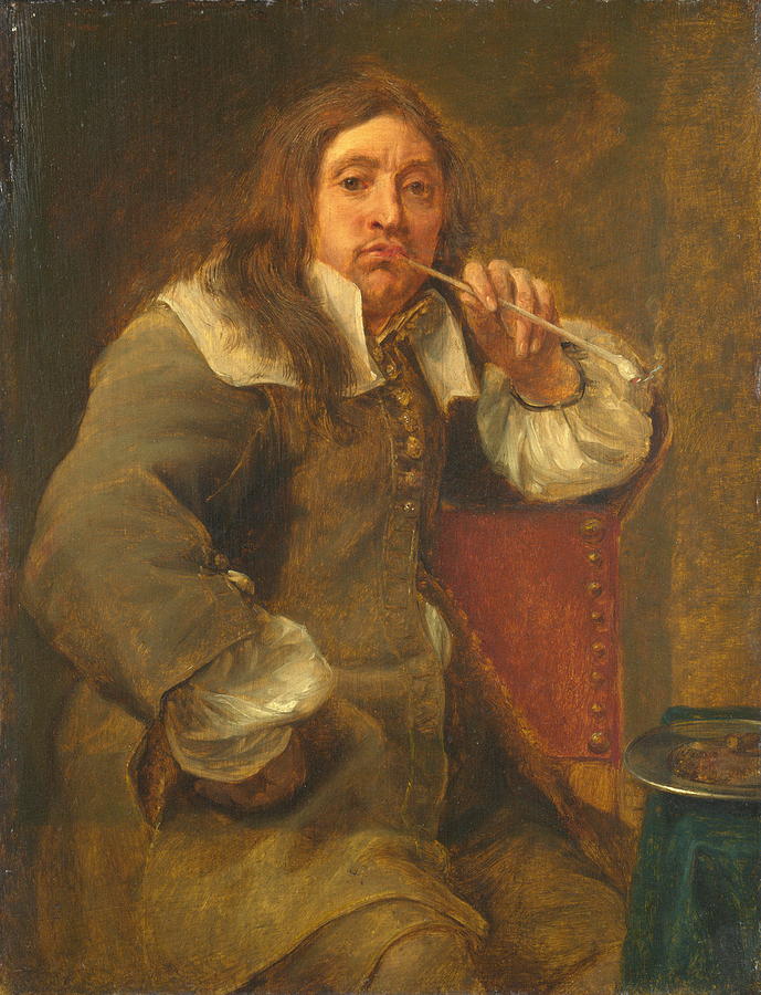 Smell Portrait Of Lucas Faydherbe Painting by Gonzales Coques - Fine ...