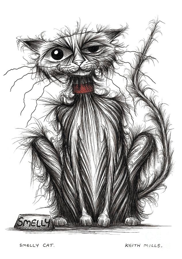 Smelly cat Drawing by Keith Mills - Fine Art America