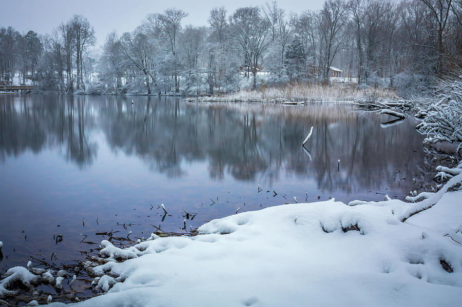 Snow Covered Landscapes In Belmont North Carolina Along Catawba  #2 Photograph by Alex Grichenko