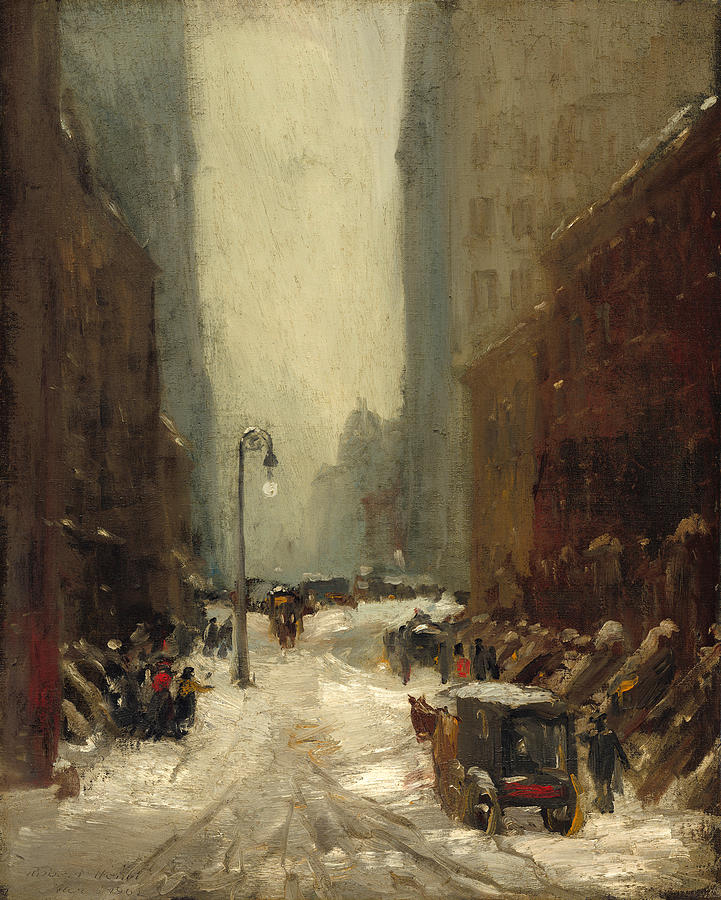 Snow in New York #8 Painting by Robert Henri