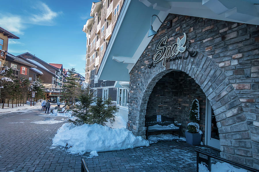 Snowshoe Mountain Village And Restaurants And Shops On A Sunny D #2 Photograph by Alex Grichenko