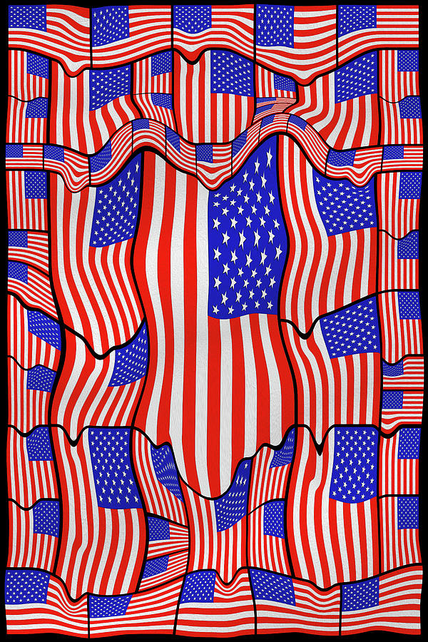 Soft American Flags Digital Art
