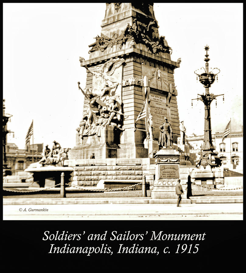 Soldiers and Sailors Monument, Indianapolis, Indiana, c. 1915 #2 Photograph by A Macarthur Gurmankin
