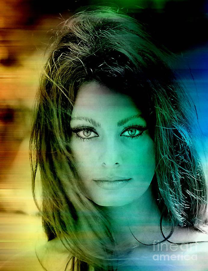 Sophia Loren #2 Mixed Media by Marvin Blaine
