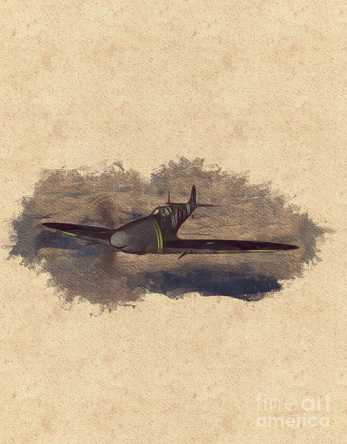 Spitfire - WWII Fighter #2 Painting by Esoterica Art Agency