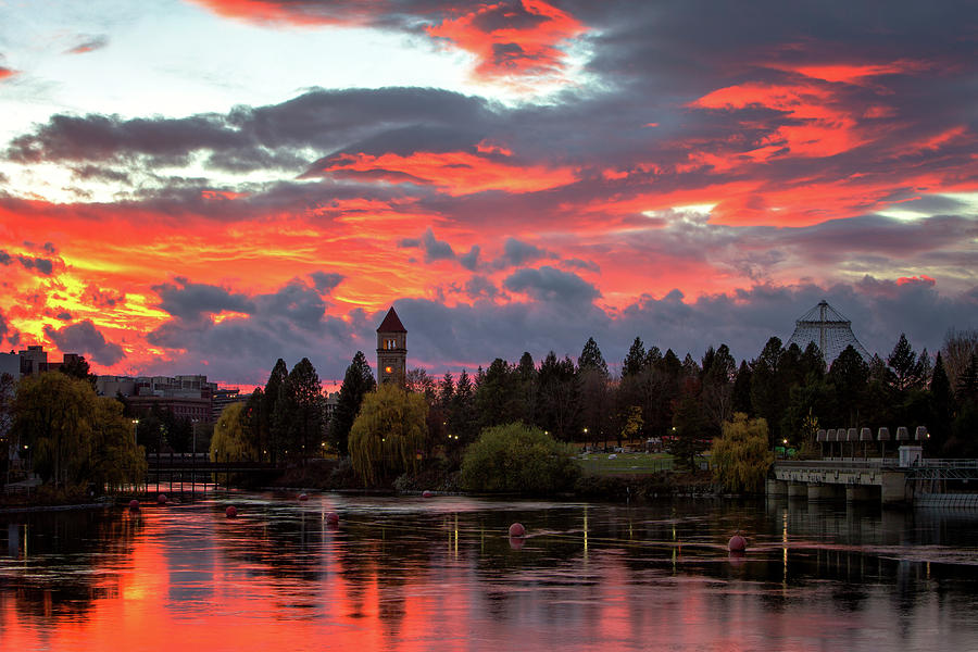 Spokane Sunset #2 Photograph by James Richman
