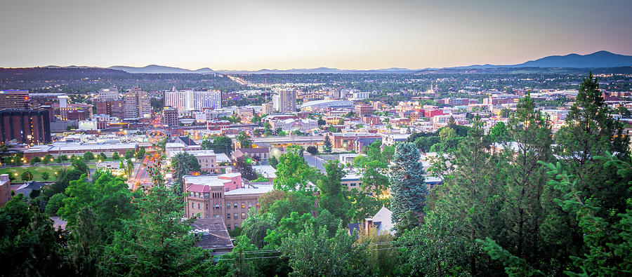 Spokane Washington City Skyline And Streets #2 Photograph by Alex Grichenko