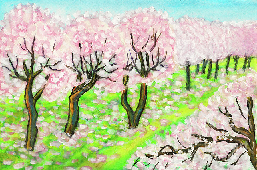 Spring garden, painting #2 Painting by Irina Afonskaya