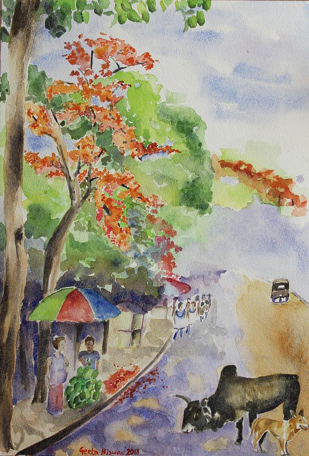 Spring Painting - Spring in India #2 by Geeta Yerra
