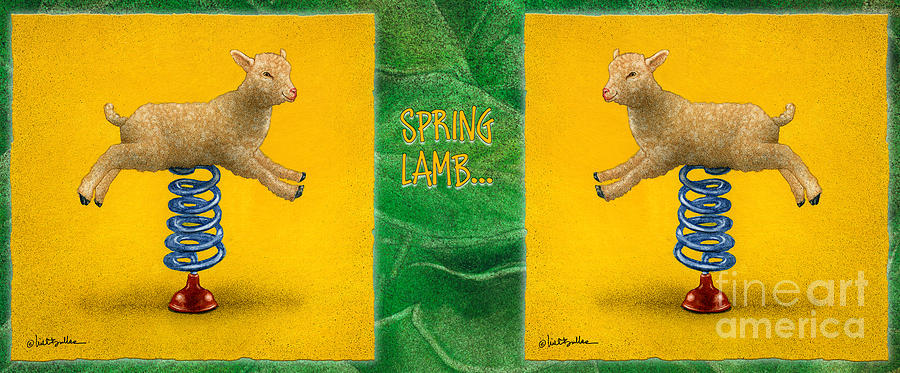Spring Lamb... #1 Painting by Will Bullas