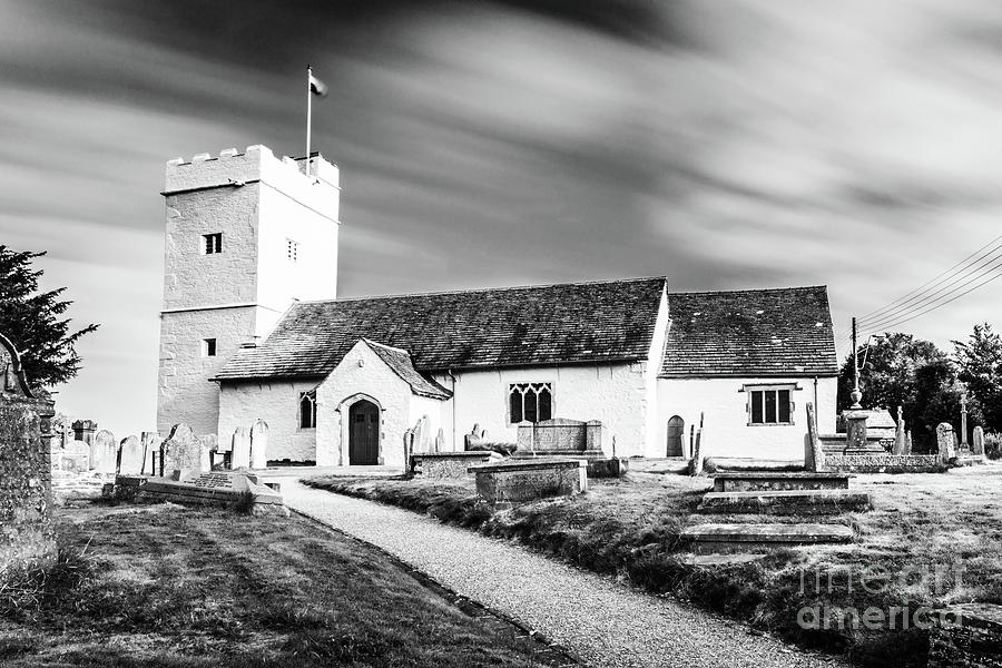 St Sannans Church Bedwellty Mono #2 Photograph by Steve Purnell