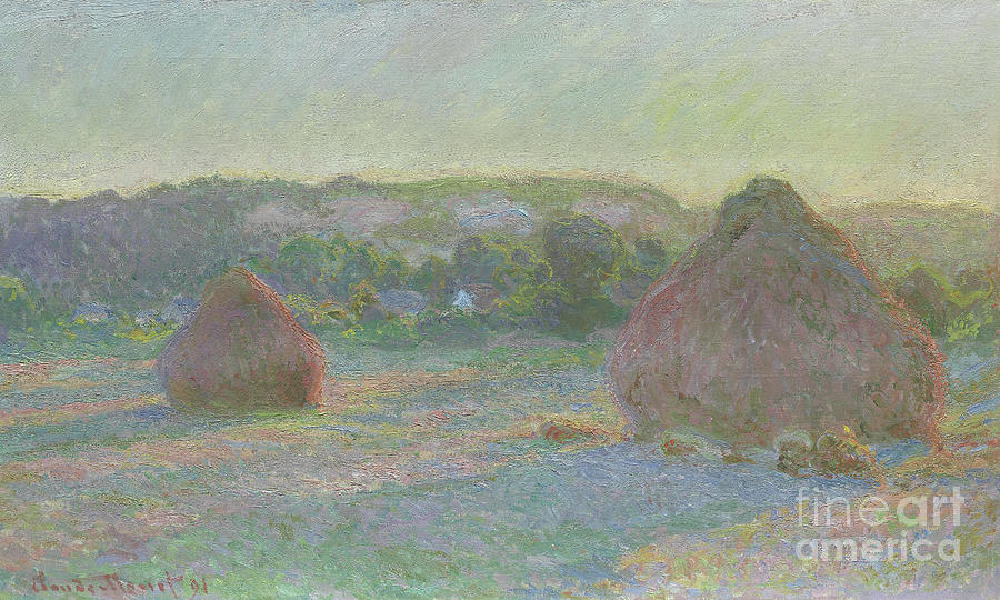 Stacks of Wheat, End of Summer Painting by Claude Monet