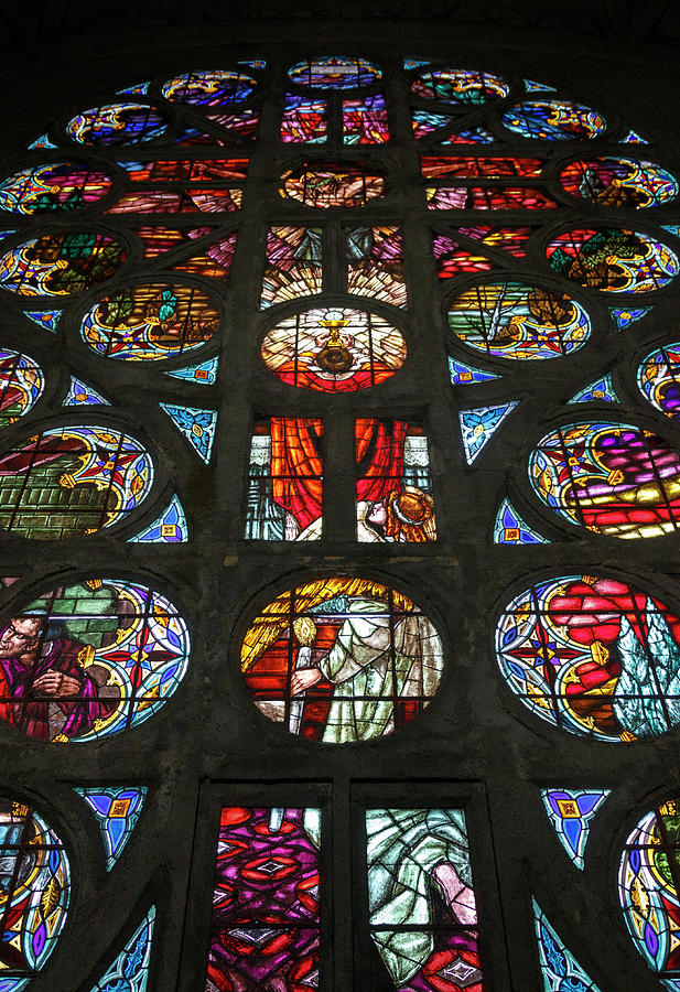 Stained Glass Our Lady of the Rosary Cathedral Manizales Colombi Photograph by Adam Rainoff