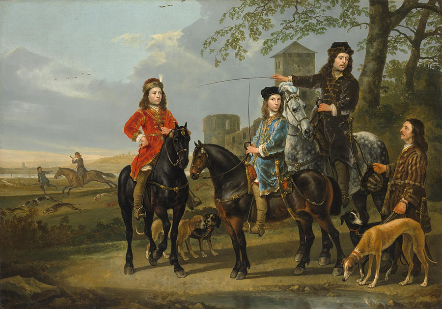 Aelbert Cuyp Painting - Starting for the Hunt #2 by Aelbert Cuyp