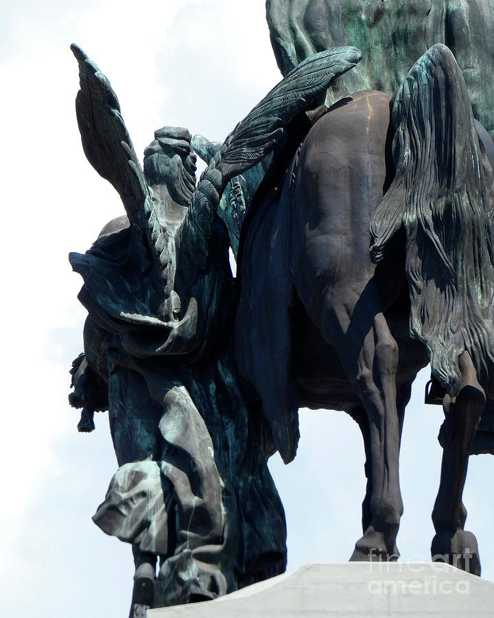 Statue of Kaiser Wilhelm in Koblenz #2 Pyrography by Humphrey Isselt