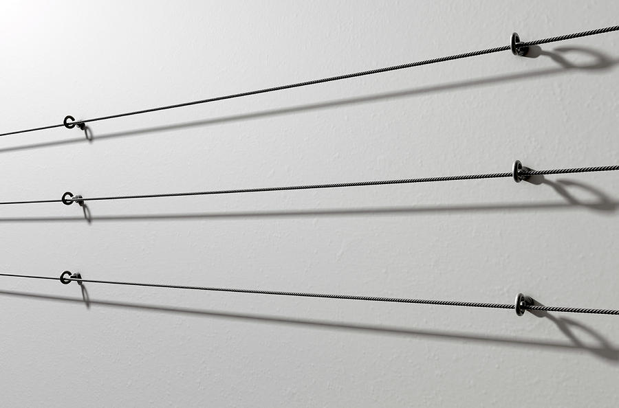 Pattern Digital Art - Steel Cable Display Wall #2 by Allan Swart