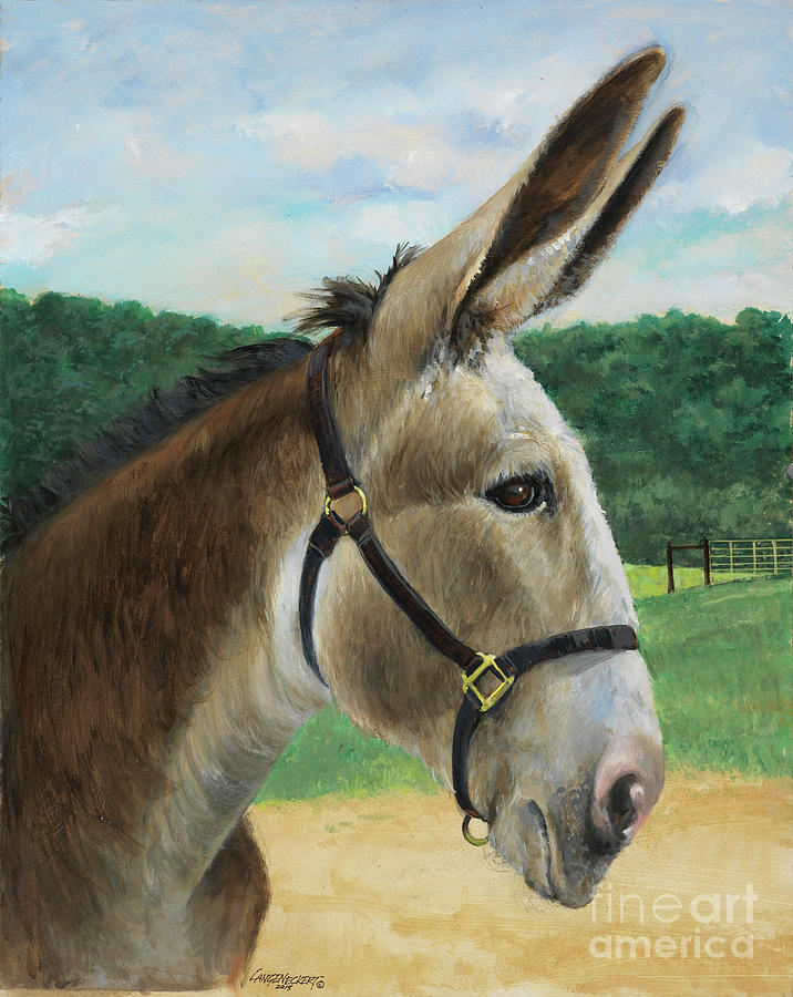Donkey Painting - 2 Steps by Don Langeneckert