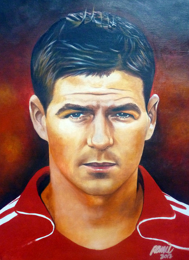 Liverpool Painting - Steven Gerrard Painting #2 by Ramil Roscom Guerra