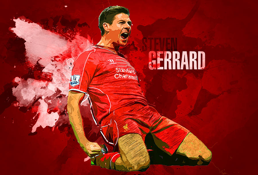 Steven Gerrard Digital Art by Semih Yurdabak