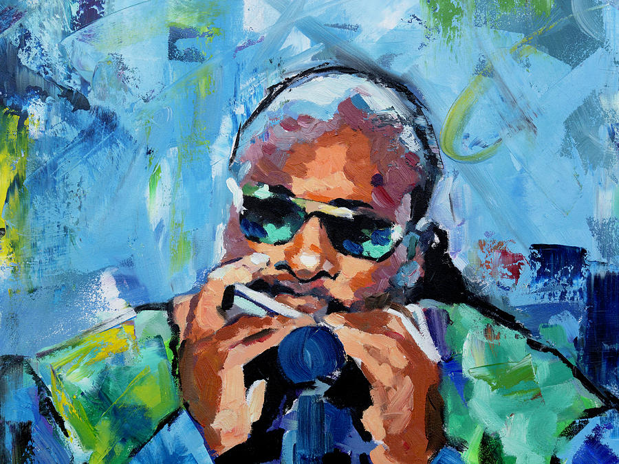 Stevie Wonder #2 Painting by Richard Day