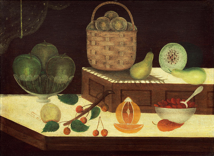 Still Life of Fruit #3 Painting by American 19th Century