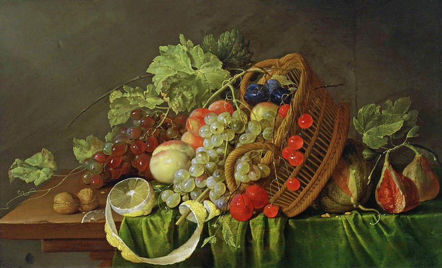 Still Life with a Basket of Fruit #2 Painting by Cornelis de Heem
