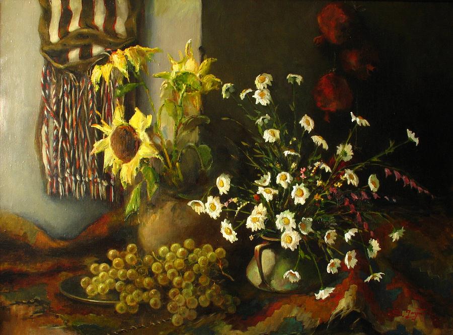 Still-life with sunflowers #2 Painting by Tigran Ghulyan