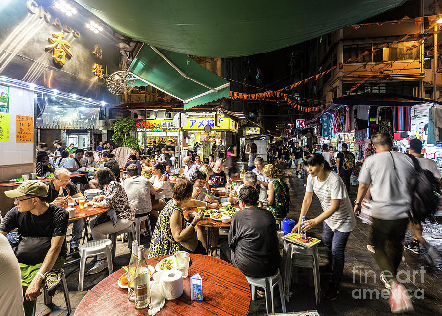 Street food in Temple street night market in Hong Kong #2 Photograph by Didier Marti