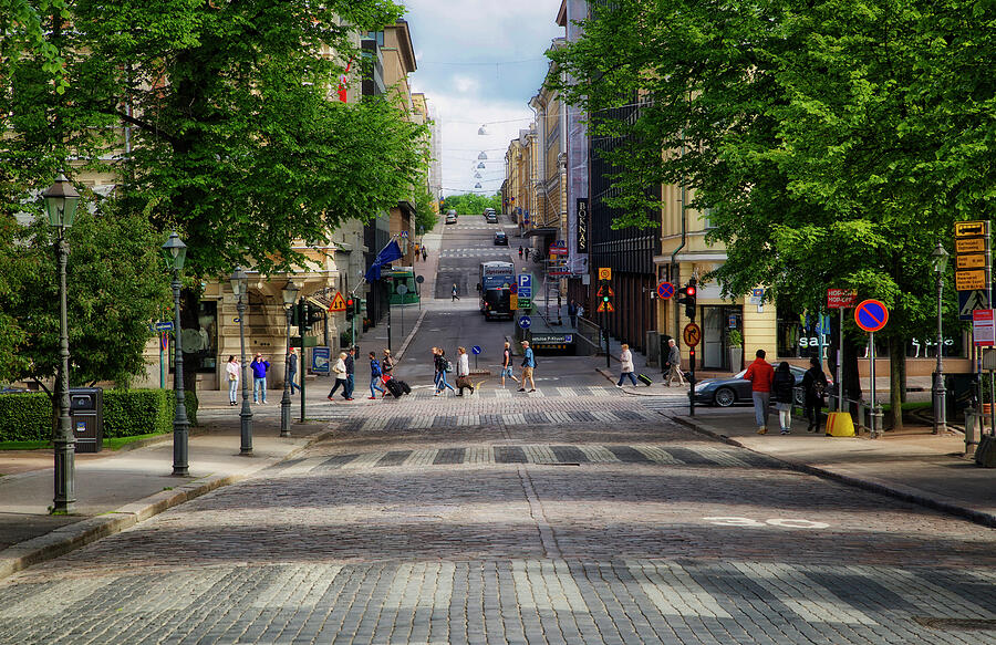 Street Geometry  in Helsinki  Photograph by Aleksandrs Drozdovs