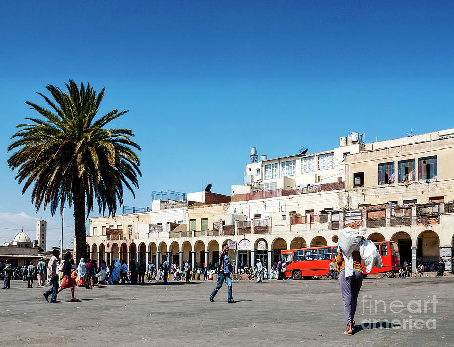  Street  In Central Market Area Of Asmara  City Eritrea 