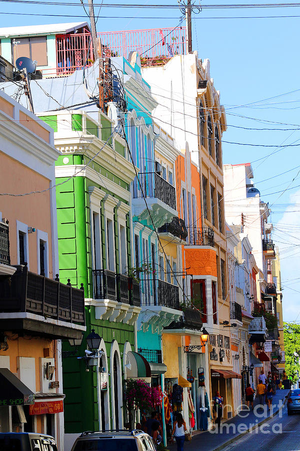 Street Scene in Old San Juan #2 Photograph by Steven Spak