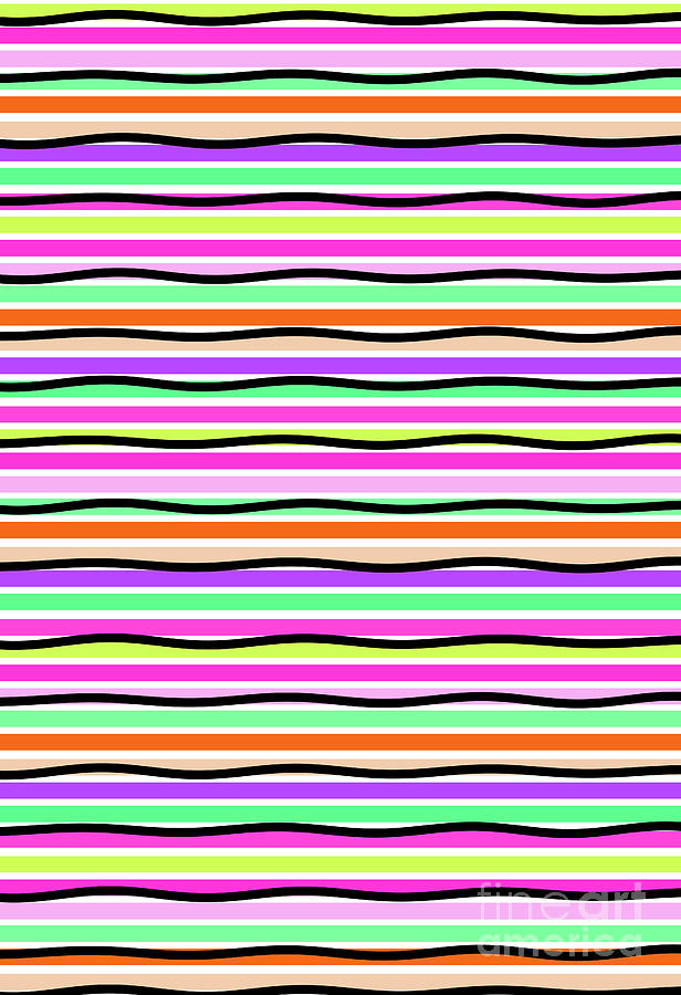 Pattern Digital Art - Stripes by Louisa Knight