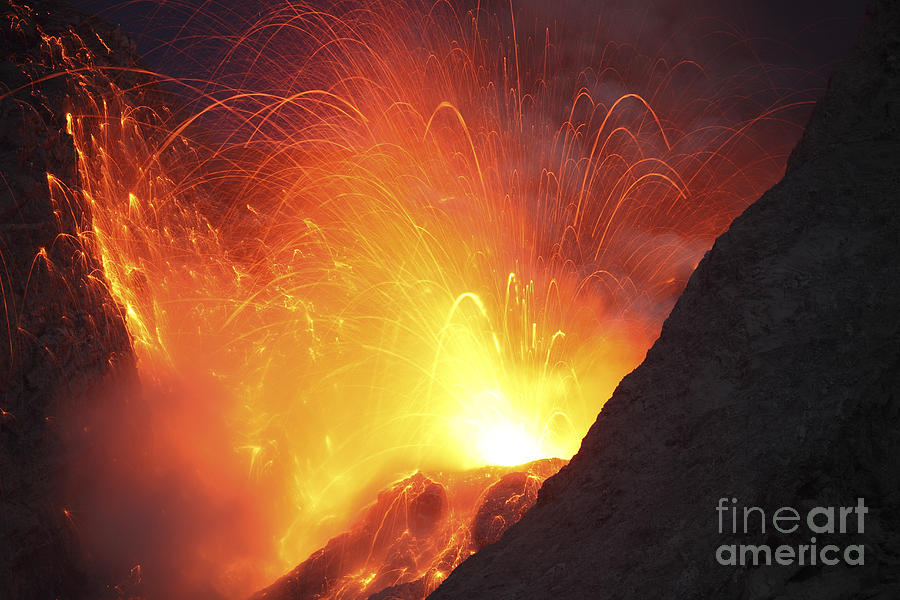 Strombolian Type Eruption Of Batu Tara #2 Photograph by Richard Roscoe