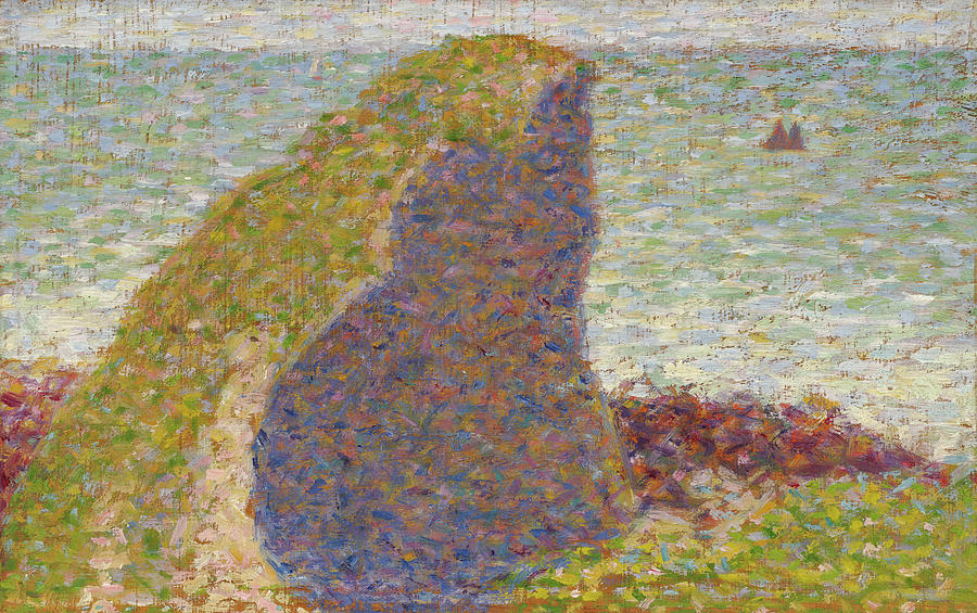 Study for Le Bec du Hoc. Grandcamp #2 Painting by Georges Seurat