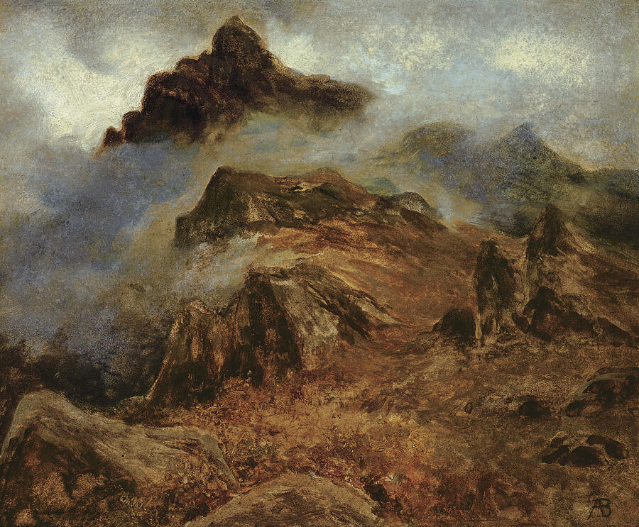 Study of Rocky Mountains, from 1863 Painting by Albert Bierstadt