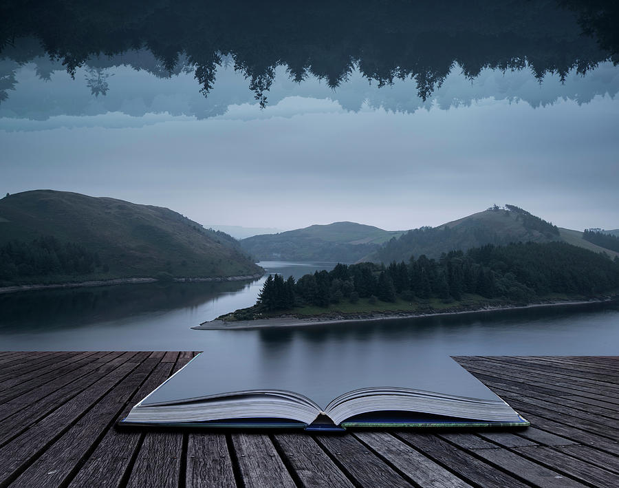 Inception Photograph - Stunning impossible puzzling conceptual landscape image of lake  #2 by Matthew Gibson