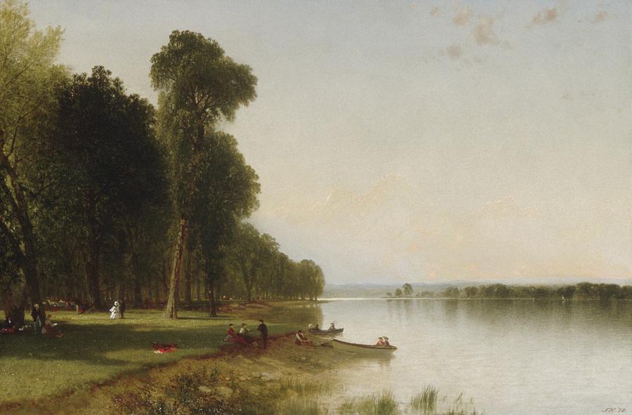 1870 Painting - Summer Day on Conesus Lake #2 by John Frederick