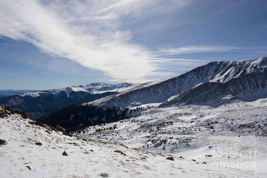 Summit of Mount Elbert Colorado in Winter #2 Photograph by Steven Krull