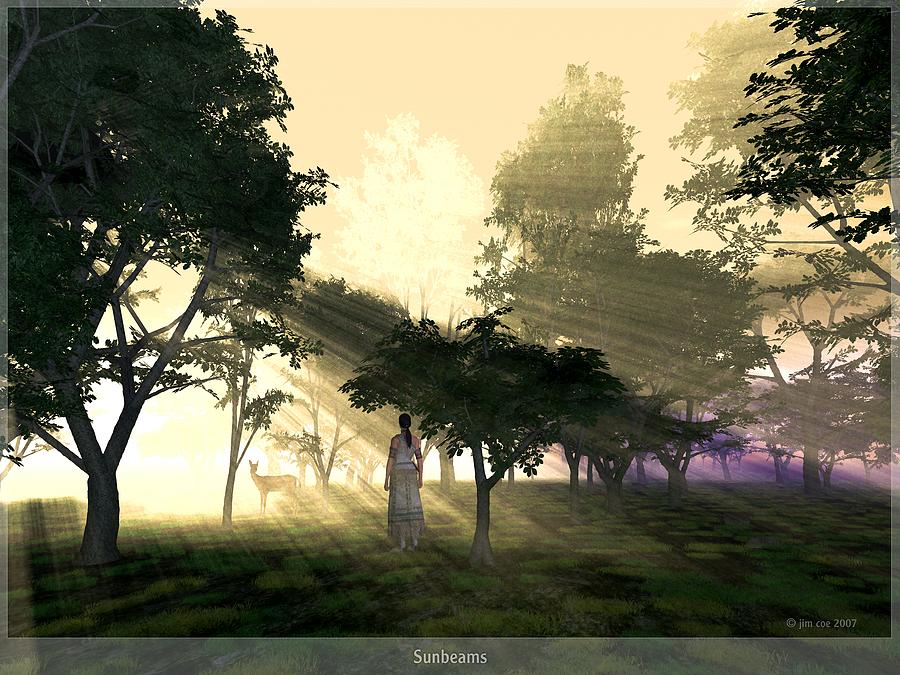 Nature Digital Art - Sunbeams #2 by Jim Coe