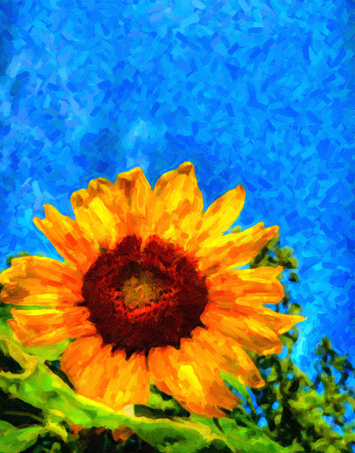 Sunflower  #2 Painting by Prince Andre Faubert