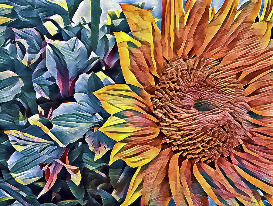Sunflower #2 Mixed Media by Jonathan Nguyen