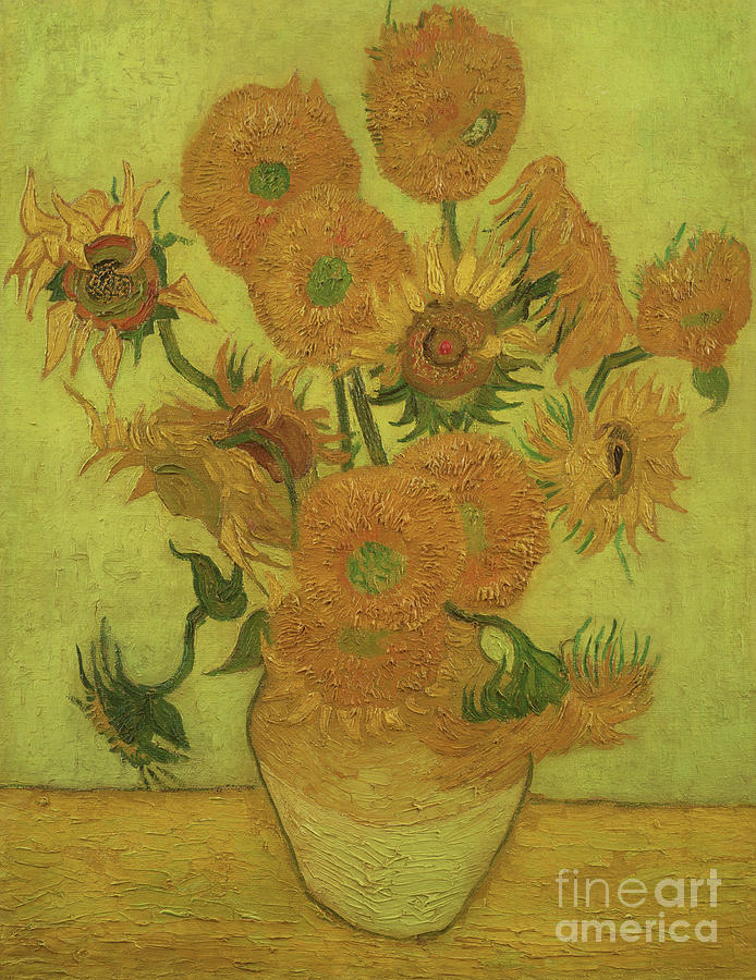 Sunflowers, 1889 Painting by Vincent Van Gogh