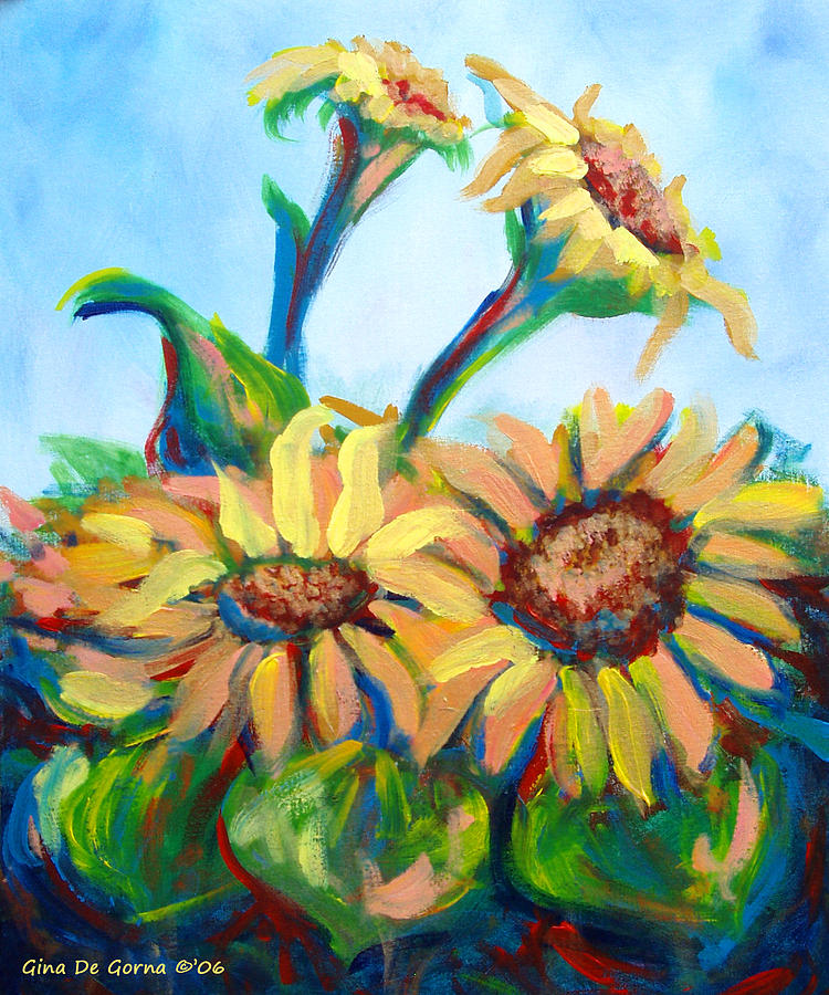 Sunflowers 2 #2 Painting by Gina De Gorna