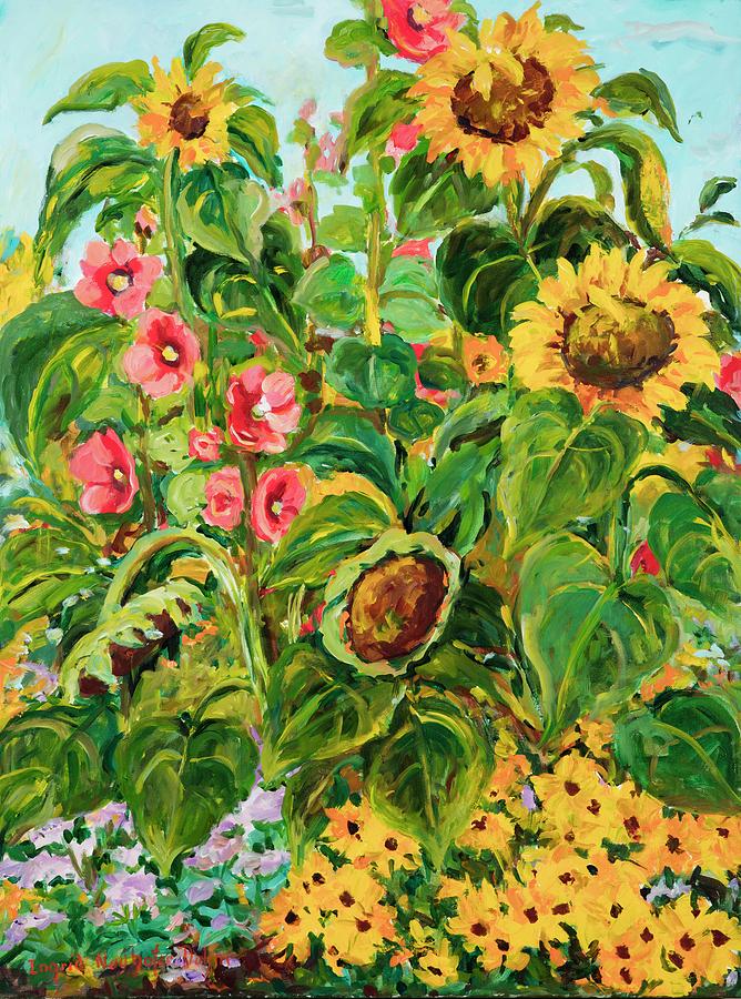 Sunflowers #2 Painting by Ingrid Dohm