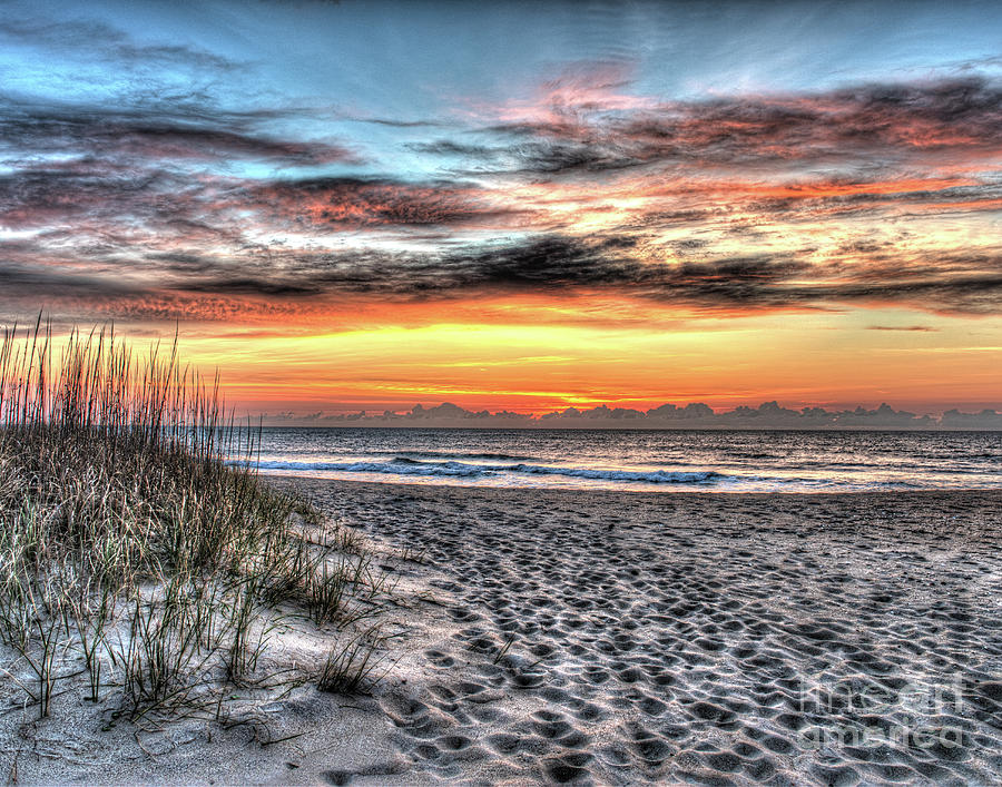 Duck Photograph - Sunrise Outer Banks Of North Carolina Seascape #1 by Greg Hager