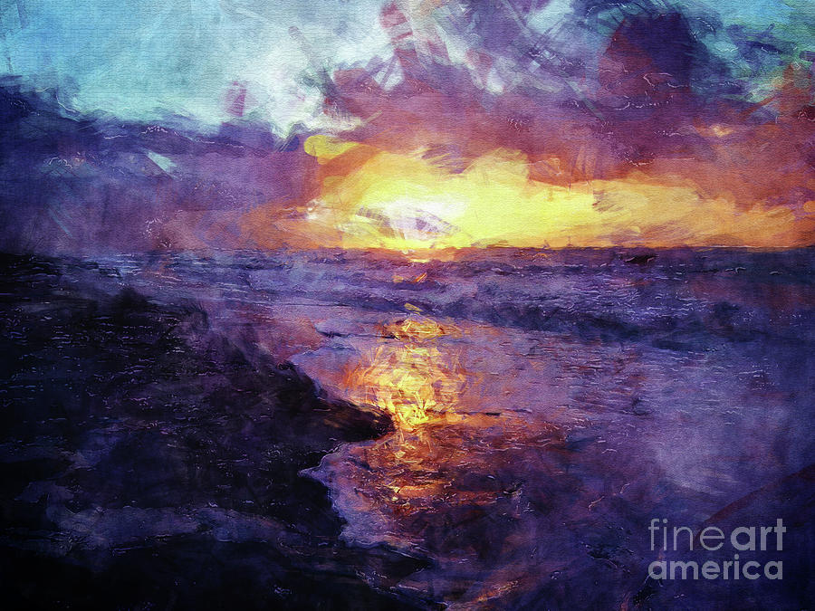 Sunrise Over Atlantic Ocean #2 Digital Art by Phil Perkins